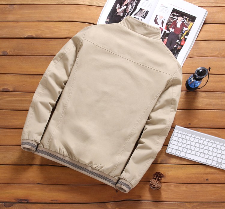 Áo khoác cotton nam giản dị cộng với nhung dày thanh niên nam áo khoác trung niên mùa đông bọ cạp mùa thu hoang dã và mùa đông thủy triều áo khoác đại bàng