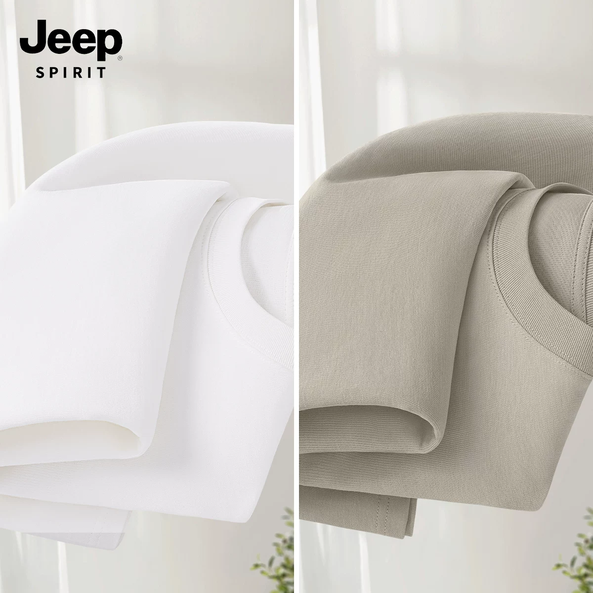 JEEP SPIRIT Jeep, хлопковая летняя футболка с коротким рукавом, новая коллекция
