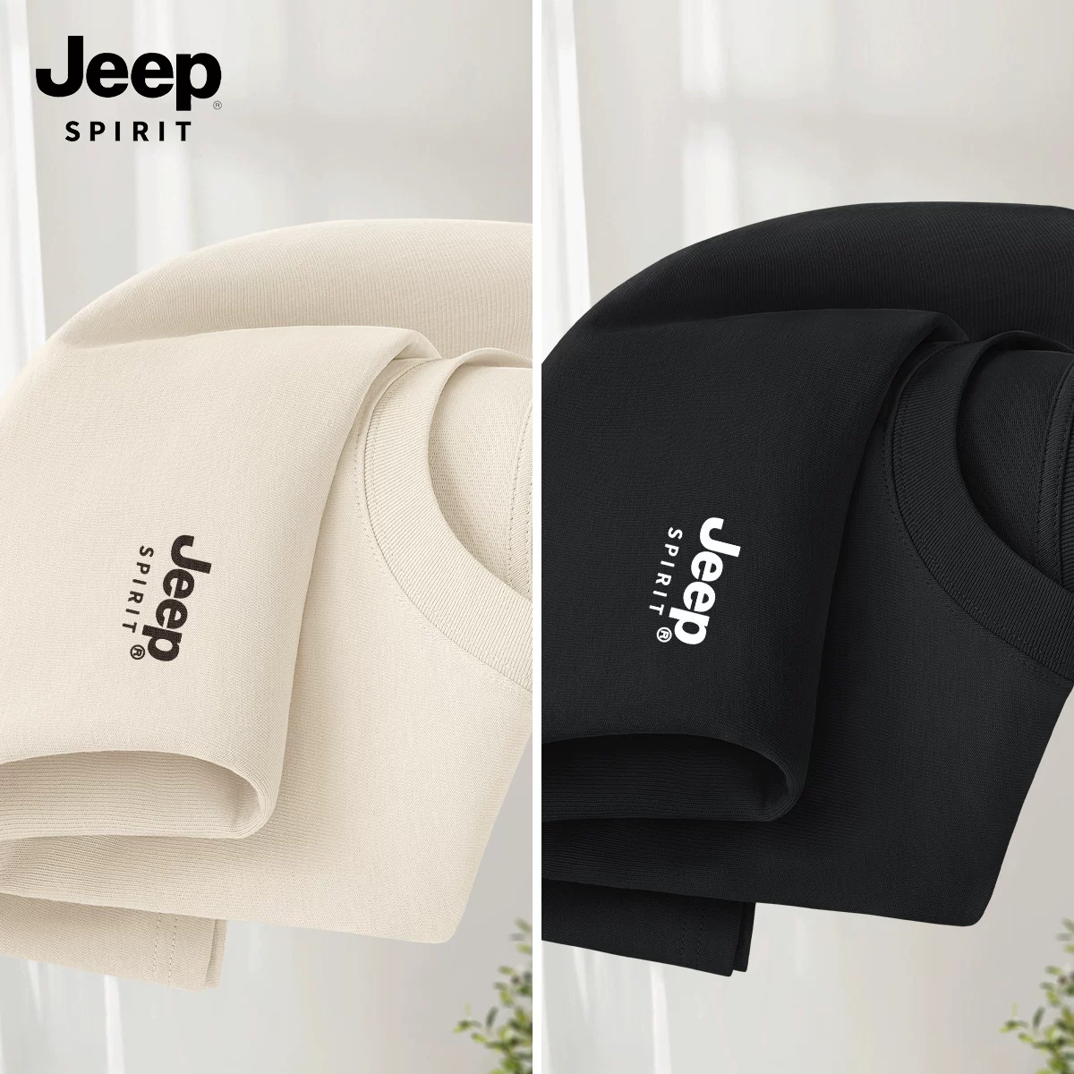 JEEP SPIRIT Jeep, хлопковая летняя футболка с коротким рукавом, новая коллекция