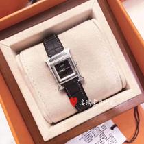 (Loluo Luxury) Spot Hermès H letter diamond watch black crocodile strap 21X21 dial