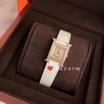 (Loluo Luxury) Spot h hour rose gold full diamond watch watch crocodile strap new complete set 21