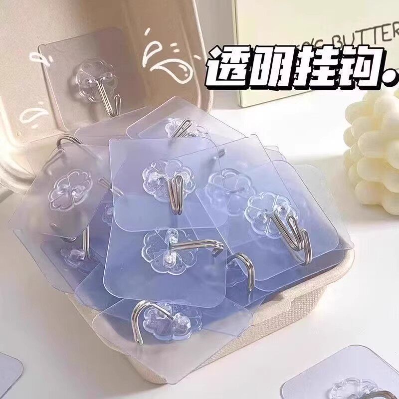 Transparent Hooks, No-Drill Wall-Mounted Heavy-Duty Kitchen Hooks, Traceless Wall Adhesive Hooks, Strong Adhesive Hooks Transparent Hooks, No-Drill Wall-Mounted Heavy-Duty Kitchen Hooks, Traceless Wall Adhesive Hooks, Strong Adhesive Hooks