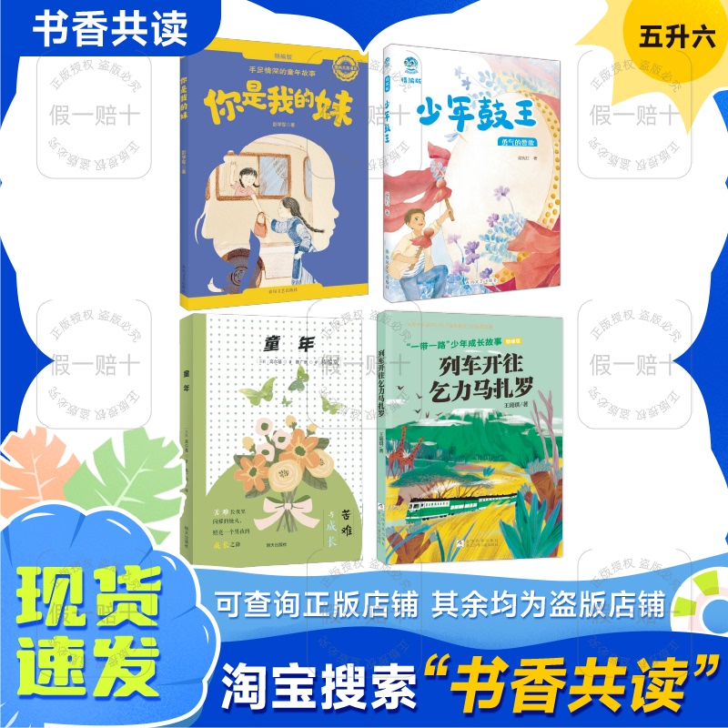 2026 Summer Reading Series for Fifth and Sixth Graders: Four-Book Set - You Are My Sister, a Story of Deep Sibling Love, the Song of Courage of the Young Drum King, Childhood Suffering and Growth, the Train to Kilimanjaro, Happy Reading!