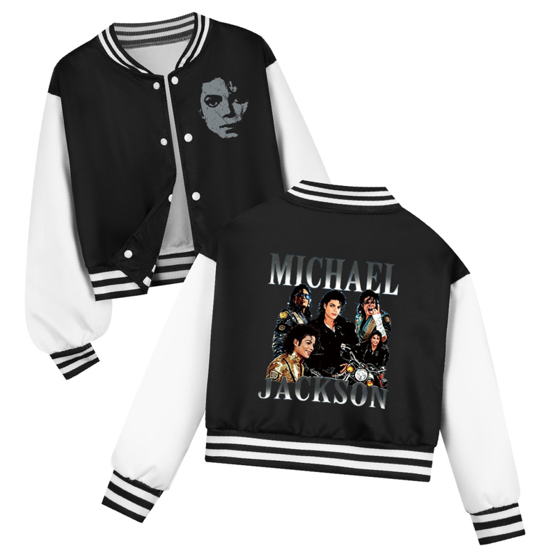 International Superstar Michael Jackson Baseball Jacket Michael Jackson Children's Fashion Jacket International Superstar Michael Jackson Baseball Jacket Michael Jackson Children's Fashion Jacket