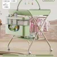 Военный зеленый - двухслойное хранилище + подставка для игрушек [нижняя рама + складывание одной кнопкой + пятискоростная регулировка + можно поместить в ванну] бесплатная подарочная упаковка