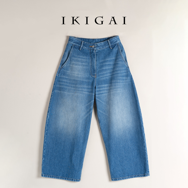 Ikigai Kanglong Scimitar Denim Wide-Leg Pants