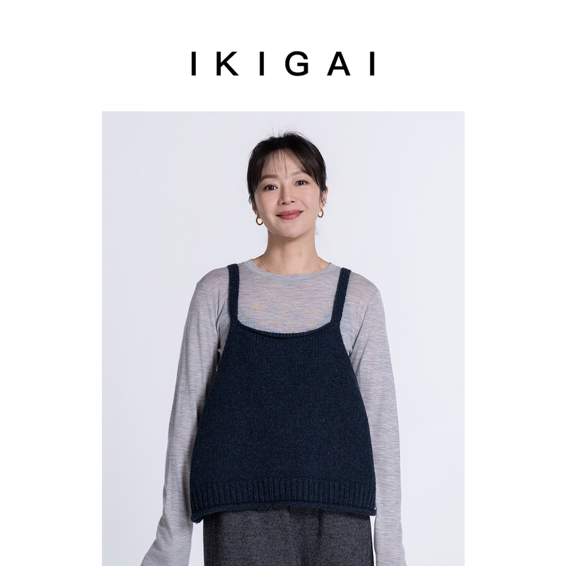 100% Wool Vintage Casual Versatile Speckled Yarn Vest