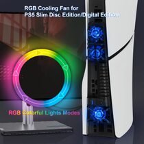 PS5 Slim game console cooling fan new version of PS5 console optical drive digital version universal with RGB color