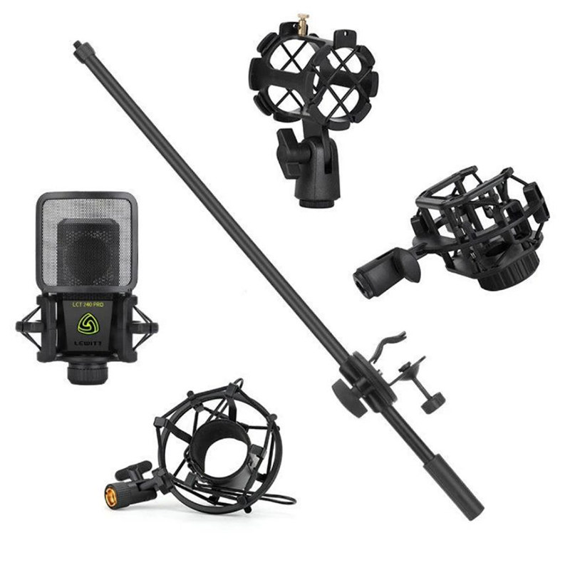 Microphone crossbar entertainment anchor tripod crossbar karaoke microphone clip mobile phone singing live broadcast bracket microphone pole