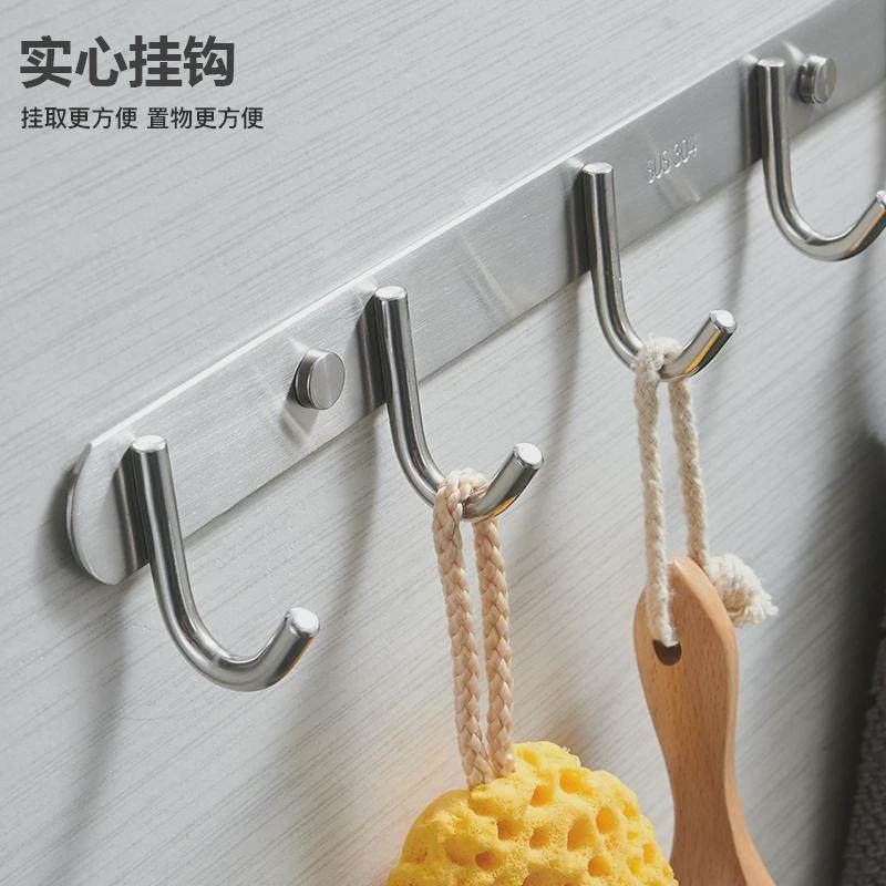 Kitchen hooks, stainless steel kitchen and bathroom pendants, spatula hooks, wall-mounted storage racks, sticky hooks, clothes hooks, row hooks, no punching