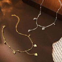 Under the Banyan Tree S925 silver summer new love tassel anklet female niche sweet girlfriend gift foot accessories anklet