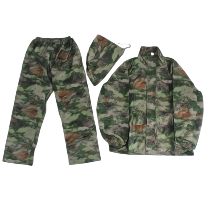 New Style Camouflage Raincoat, Long Split-Type Exp21, Heavy Rain Protection, Hiking, Foraging, Fishing, Labor Protection, Outdoor Flood Prevention and Disaster Relief