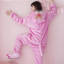 Children Cute Animal Hooded Jumpsus Adult Warm Pajamas Kig
