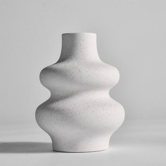 Plastic Simple New Style Frosted Gourd Imitation Ceramic Vase for Bedroom and Dining Room, Special for Wedding, Classic Internet Celebrity Vase
