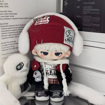 Baby Clothes, Don'T Mess with the Puppy, 20cm Cotton Doll Set, American Retro Doll Clothes, Cute Doll Clothes