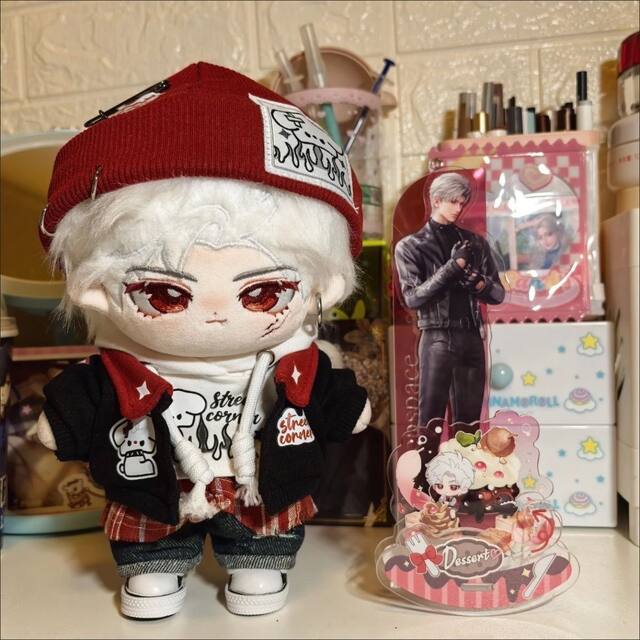 Doll Clothes Don'T Tease the Puppy 20cm Cotton Doll Outfit American Retro Doll Clothes Cute Plush Toy