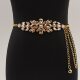New Style Women's Rhinestone-Embellished Chain Belt, High-End Gold Waist Chain, Fashionable Dress and Evening Dress Accessories for Women