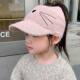 Children's Hats for Autumn and Winter, Cute Girls' Cat-Style Open-Top Knitted Hat, Warm and Fleece-Lined for Winter, Windproof, Can Be Tied into a Ponytail