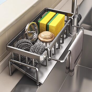 Kitchen storage rack drain rack rag storage tool