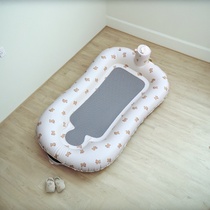 Inflatable crib portable BB bed in bed 0-10 months home sleeping anti-pressure isolation bed outing baby travel bed