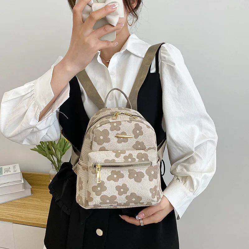 рюкзак pu leather shoulder mini small backpack multi-function ladie No brand