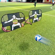 New childrens indoor folding human-shaped football net frame outdoor youth portable training football goal dual-use model
