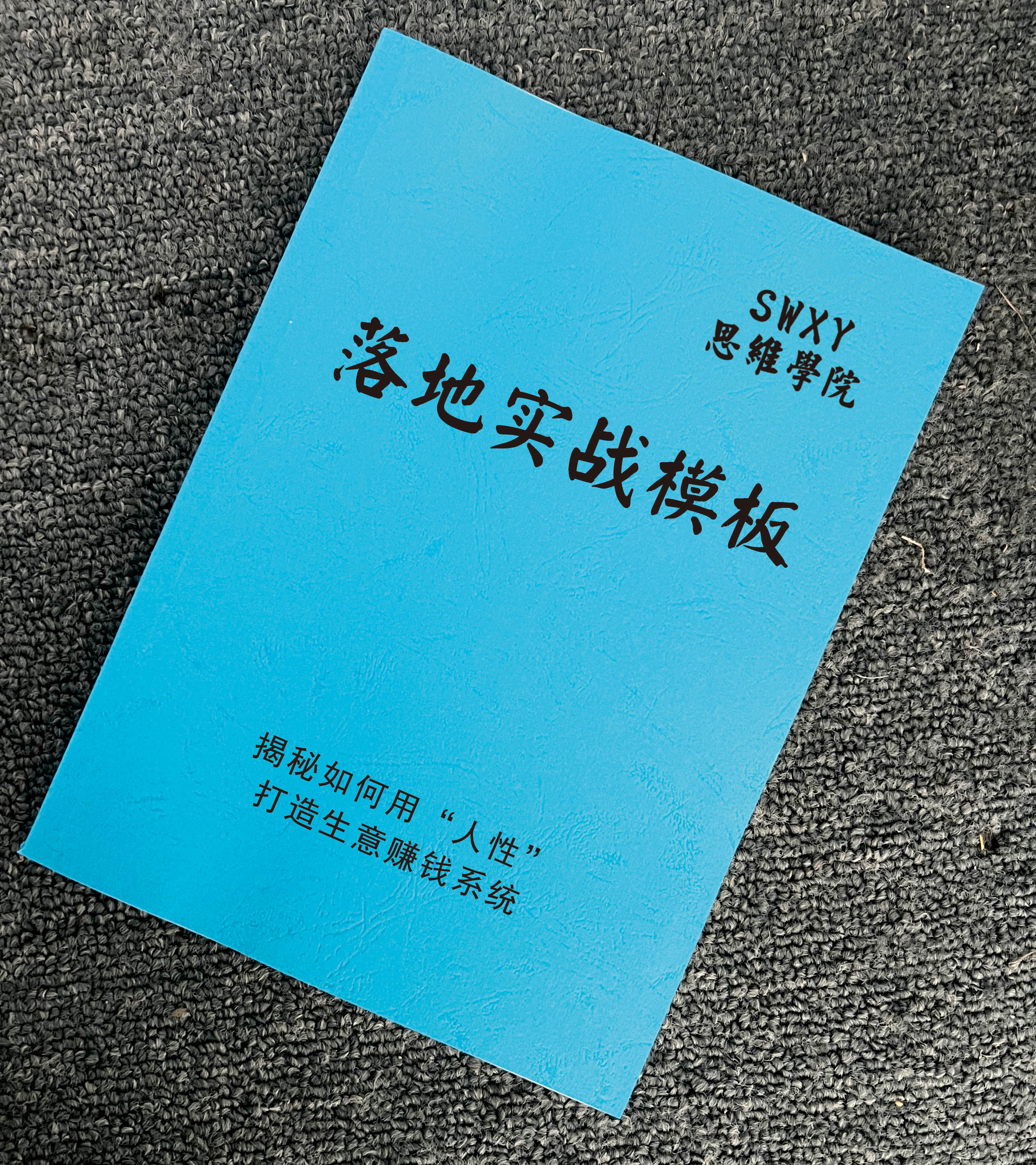 《落地实战模板》揭秘如何用“人性” 打造生意赚钱系统谋略秘籍，落地实战模板PDF版电子书下载