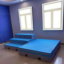 Three-layer PE plastic chorus steps four-layer folding music ladder stage removable stage solid wood podium