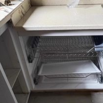 White aluminum alloy card slot tile cabinet complete set of materials brick clip kitchen cabinet column accessories kitchen stove edge banding strip