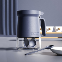 Sicilian kitchen seasoning jar MSG seasoning storage bottle with spoon moisture-proof salt jar household seasoning bottle