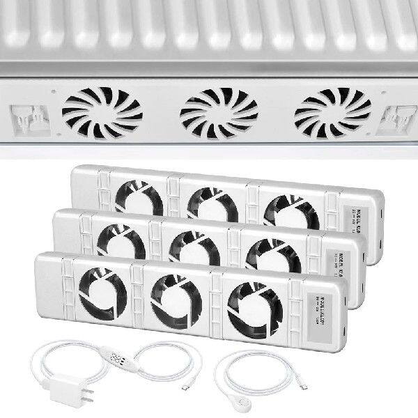 240v Radiator 1/2/3pc EU Radiator Fan 100-240V 50/60Hz Booster Extension