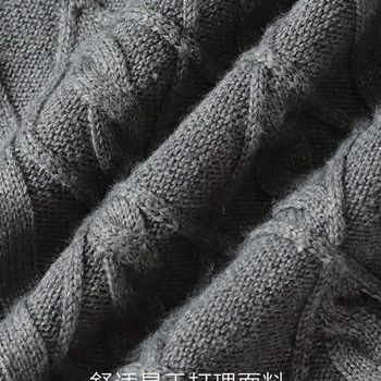 Autumn and winter thickened sweetheart collar men's thick-line middle-aged style sweater 200 pounds loose casual large size knitted bottoming shirt Autumn and winter thickened sweetheart collar men's thick-line middle-aged style sweater 200 pounds loose casual large size knitted bottoming shirt