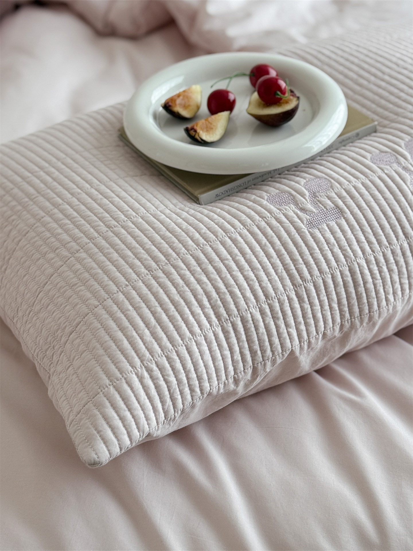 Корейский 大鹅 хлопковый комплект покрывала с вышивкой вишни 3 предмета ins стиль с кружевом мягкое теплое одеяло весна-осень