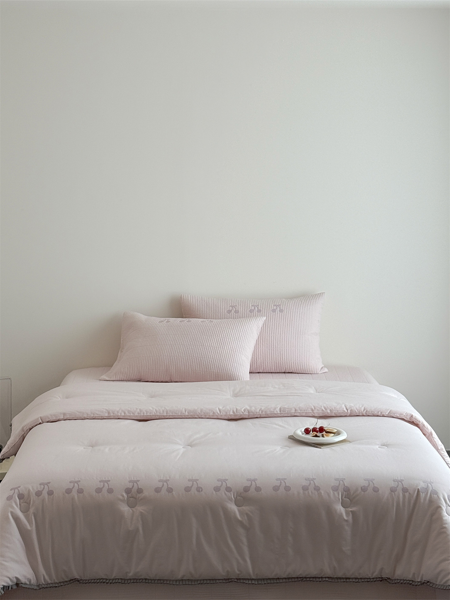 Корейский 大鹅 хлопковый комплект покрывала с вышивкой вишни 3 предмета ins стиль с кружевом мягкое теплое одеяло весна-осень