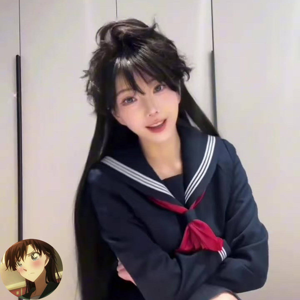Nakamori aoko cos clothing wig: restore the character of detective ...