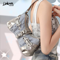 [Quantum Silk Blue] Linkmor original armpit bag, sweet and cool hot girl millennium style shoulder bag, niche dumpling bag