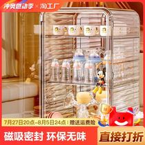 Baby tableware storage box bottle storage box baby food tool storage cabinet drain bowl rack magnetic countertop