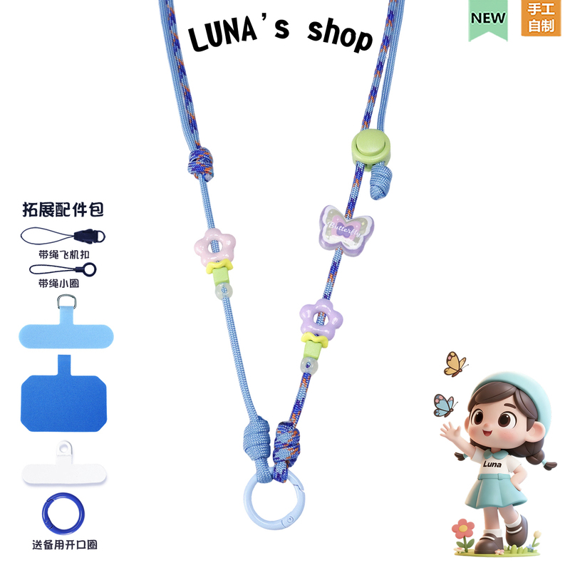 Butterfly Flower Dji Pocket 4/3 Phone Lanyard Neck Strap Crossbody Strap for Sports Camera Action/Nano Strap Butterfly Flower Dji Pocket 4/3 Phone Lanyard Neck Strap Crossbody Strap for Sports Camera Action/Nano Strap