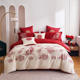 Wedding four-piece b-set bedding pure cotton quilt cover bed sheet wedding J wedding cotton big red quilt simple
