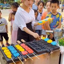 Mobile monji-yaki machine stall gas commercial internet celebrity skewering machine pastry yakiniku equipment snack monji cake direct sales