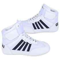 High-top boxing shoes for children Sanda fighting training shoes wrestling shoes indoor fitness weightlifting shoes non-slip and breathable