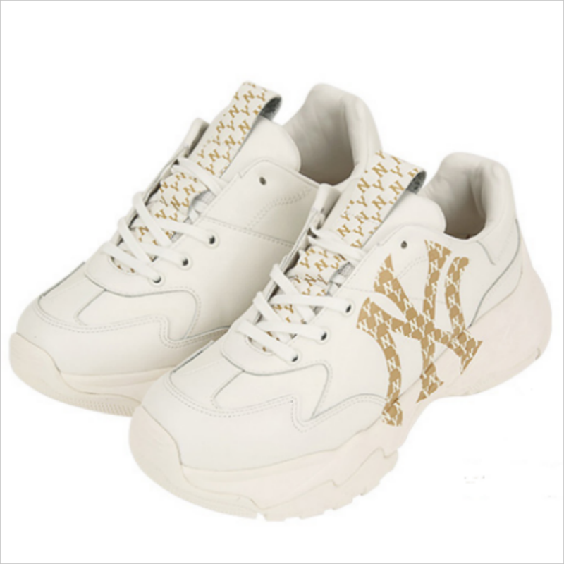 MLB板鞋休闲鞋男女同款黑白卡其色 32SHCM011