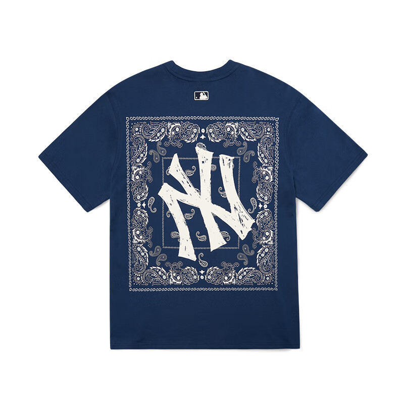 美职棒（MLB） 男女情侣T恤腰果花LOGO短袖休闲夏季宽松3ATS520短袖