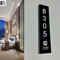 Light luxury creative luminous door number home room hotel foot bath club KTV sign number plate customized