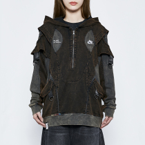 (Customized Clothing) Pandaprank Nike Beach Loose Top Pullover Long Sleeve Retro Hooded Sweatshirt