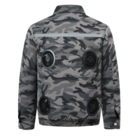 4 вентилятора] Серый цвет — 1 предмет одежды [аксессуары в комплект не входят]