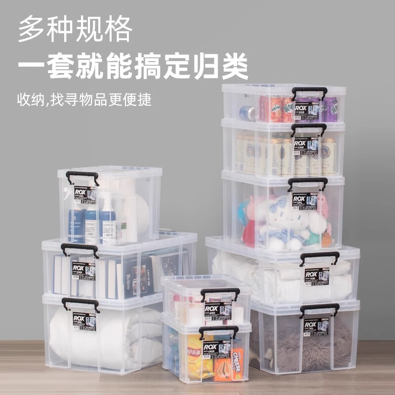 Japanese Tenma Plastic Transparent Storage Box for Clothes and Quilts, Special Car Storage Box