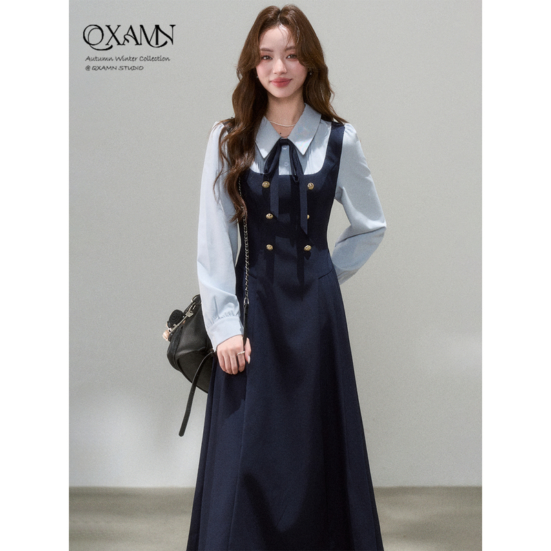 Autumn Style Two-Piece Waist-Cinching Dress for Women, Spring Outfit, Elegant and Slimming, Pear-Shaped Body, Berkeley Dress
