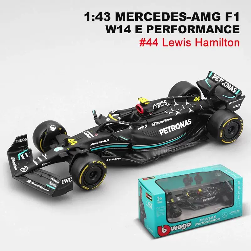 Bburago 1:43 2024 Mercedes-AMG PETRONAS F1 Team W14 Alloy Ca
