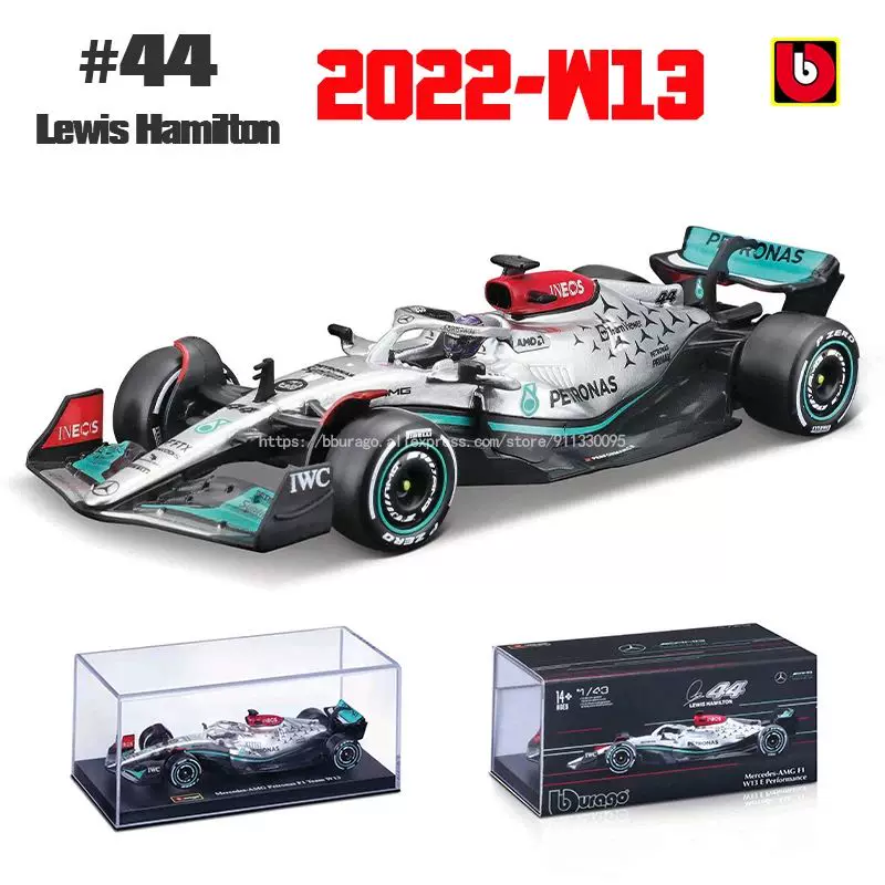 Bburago 1:43 W14 2024 44# Hamilton Mercedes-AMG Petronas F1
